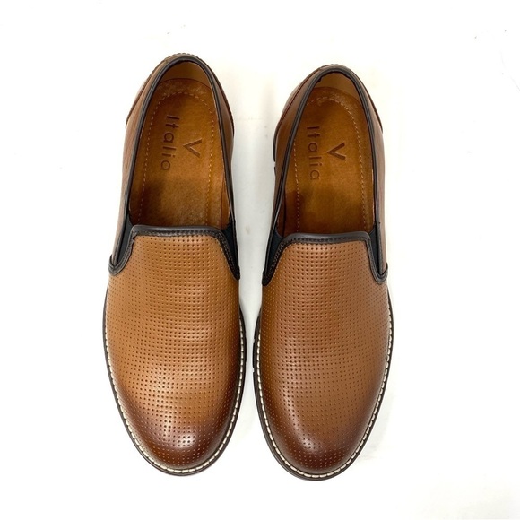 V Italia 1241S brown leather loafer